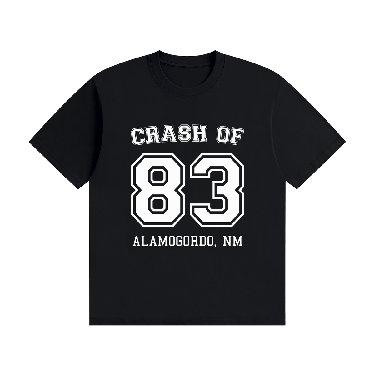 Crash of 83 Tee — Alamogordo, NM Varsity Graphic T-Shirt